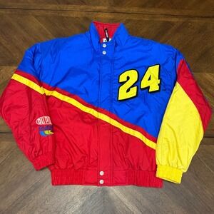 Chase Authentics Jeff Gordon NASCAR Jacket 24 Dupont Vintage Blue Red Yellow M